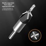 Broca Cônica de Profundidade Ajustável para Carpintaria Broca de Afundamento de Quatro Bordas Broca de Liga Cabeça Cone para Parafusos Escondidos