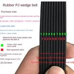 Mini Rubber Drive Belt, Correia transportadora, PJ307, 1Pc