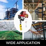 Guindaste bonde da grua da corda do fio de vevor 1000kg com controle remoto 2200lbs resistente do trole 220v para levantar e transportar