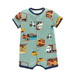 Macacão de manga curta para bebês meninos e meninas, 100% algodão, roupas recém-nascidas, macacões infantis, verão, 0-24M, 2023