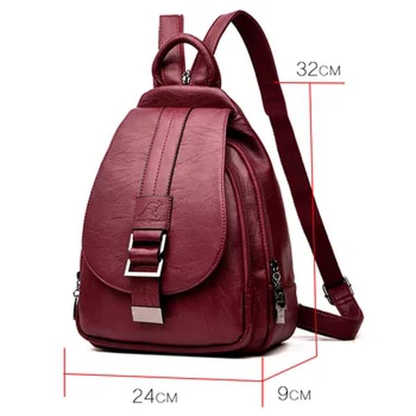 Mochilas de couro vintage para mulheres Bolsa de ombro Mochila de viagem feminina Mochilas escolares para meninas Bagpack para senhoras, 2023