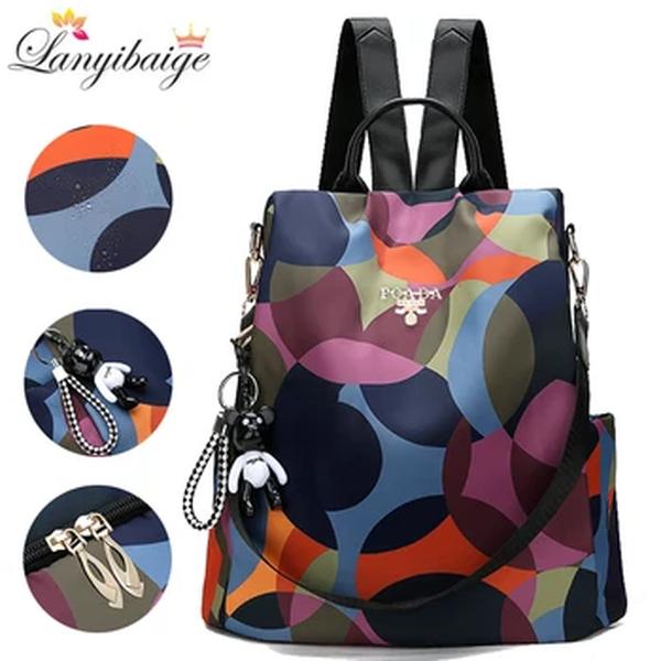 Mochila de pano Oxford para mulheres Bolsa de ombro Bolsas escolares para meninas adolescentes Bagpack de viagem leve, senhoras, moda, 2023