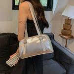 Bolsas de ombro feminino, bolsas designer de luxo, cor pura, bolsa casual, grande capacidade, bolsa axilas travesseiro, verde, 2023