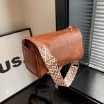 Bolsa de Ombro de Couro PU para Mulheres, Bolsa Pequena Feminina, Alça de Ombro Larga, Travesseiro Messenger Bag, Bolsa Crossbody Vintage, Alta Qualidade