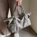 LEFTSIDE-PU Bolsas De Ombro De Couro Para Mulheres, Saco De Axila Grande, Bolsas Crossbody Femininas, Design Retro, Moda Coreana, 2023