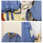 Mochila de Nylon impermeável para as Mulheres, Saco de Escola Ins Grande Capacidade Coreano Mochila de Cor Sólida, Sacos de Viagem Feminina, Novo