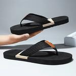 Chinelos de praia antiderrapante respirável masculino, chinelos casuais ao ar livre, slides de verão, estilista