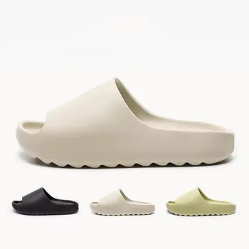 Chinelos antiderrapantes de sola grossa para homens e mulheres, interior, casa, banheiro, legal, roupas ao ar livre, verão, novo, 2024