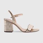 Sandálias deslizantes femininas, sandálias de festa, salto médio, 7,5 cm-10,5 cm, alta qualidade, verão