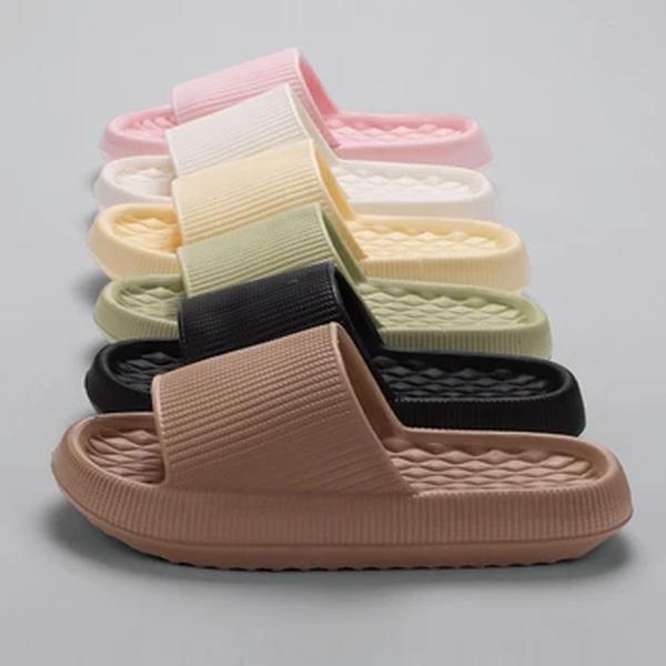 Eva Thick Platform Cloud Slippers para Mulheres, Sola Macia, Slides de Travesseiro, Sandálias de Praia, Antiderrapante, Banheiro, Sapatos de Casa, Verão, 2022
