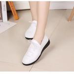 Sapato raso confortável e casual para mulheres, sapato de feijão versátil e elegante para mulheres grávidas e mães, novo para primavera e verão