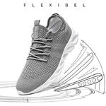 Calçado esportivo casual masculino, tênis leve, malha respirável, tênis preto de corrida, branco, atlético, corrida, tênis, ao ar livre