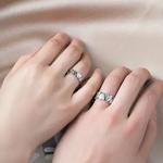 Anel de casal gótico punk ajustável, anéis irregulares para homens, jóias vintage, anel Y2K, gótico, 1pc