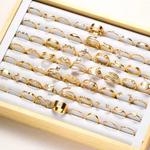 Conjunto de anéis geométricos de brilho largo para meninas e mulheres, estilo metal, joias da moda, presente versátil, moda casual e diária, 66 peças