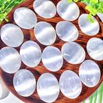 Selenite Palm Gemstone para Mulheres, Jóias, Glitter, Birthday Gift, Decoração do Lar, Alta Qualidade, 1Pc