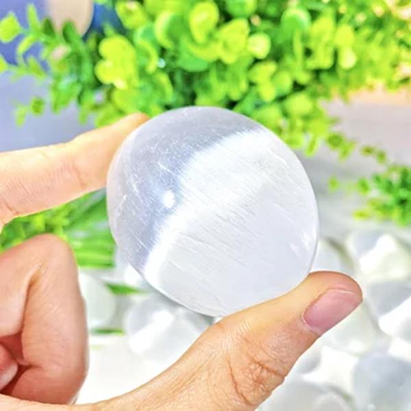 Selenite Palm Gemstone para Mulheres, Jóias, Glitter, Birthday Gift, Decoração do Lar, Alta Qualidade, 1Pc
