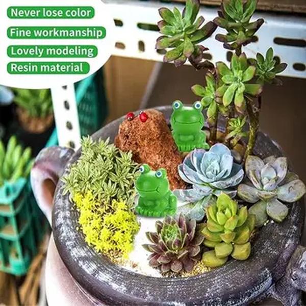 Mini Figurinhas De Sapo Verde, Decoração De Jardim De Fadas, Pequeno Plástico, Decoração De Casa Em Miniatura, 50 Pcs