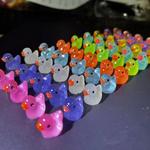 Luminous Mini Patos Musgo e Micropaisagismo, Figurinhas Em Miniatura De Pato, Acessórios De Jardim De Fadas, Brilham No Escuro, Decoração De Casa, 50Pcs