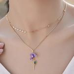 Bamoer u 925 prata esterlina simples corrente colar banhado a ouro moda colar para feminino correspondência nupcial presentes de casamento jóias