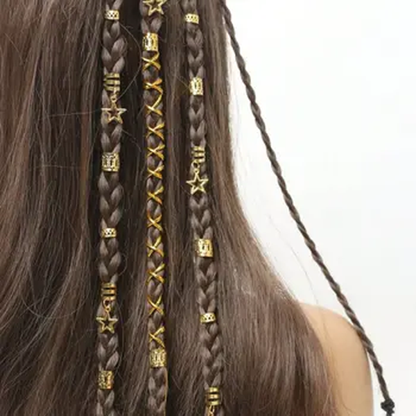 Cabelo Braid Anéis Clips, Dread Locks, Metal Cuffs Decoração, Star Decor, Braid Acessórios, 36Pcs