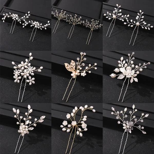 Crystal Pearl Rhinestone Hairpins para As Mulheres, Moda Vara Clipe De Cabelo, Acessórios De Cabelo De Noiva, Festa De Casamento Jóias, Clipes De Cabelo