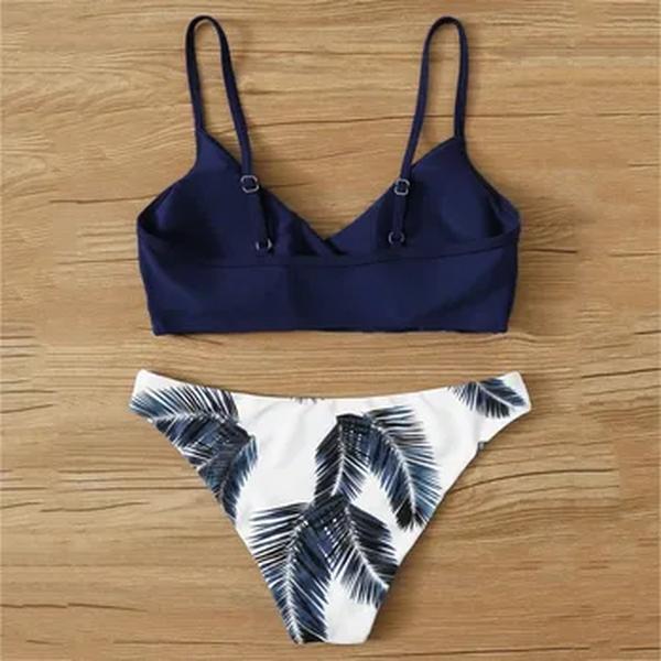 Fato de banho acolchoado estampa floral para mulheres, conjunto de biquíni push up, moda praia luxuosa, 2 peças, Y2K