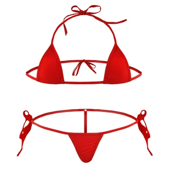 Conjunto de biquíni de praia para mulheres, conjunto de lingerie, sem encosto, estilo de corpo, corda, garfo alto, sutiã, praia, férias, novo