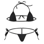 Conjunto de biquíni de praia para mulheres, conjunto de lingerie, sem encosto, estilo de corpo, corda, garfo alto, sutiã, praia, férias, novo