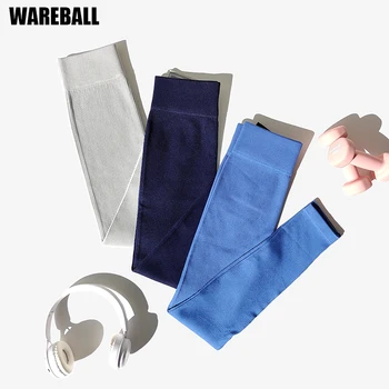 Caneladas sem costura cintura alta Yoga calças para mulheres, ginásio Leggings, Leggings de fitness, controle barriga, correndo calças justas, esporte, feminino, novo