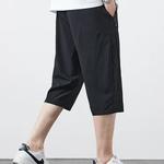 Shorts casuais de secagem rápida para homens, calças curtas de suor elástico, roupas esportivas soltas retas, calções de nylon, tamanho grande, verão, 8XL, 3, 4