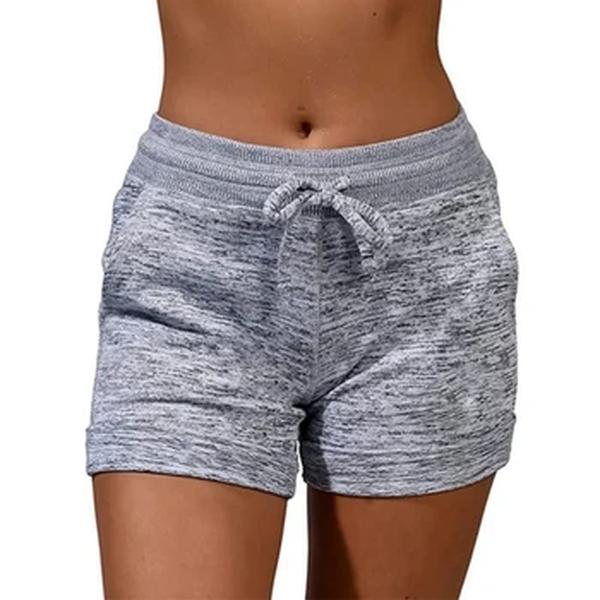 Calções de cintura elástica monocromática feminina, verão, ioga, ginásio, fitness, jogging, calça quente, moletom, roupas