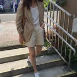 Terno feminino estilo ocidental solto, jaqueta de linho de algodão, versão coreana, vermelho líquido, roupas populares, início do outono, novo, 2023