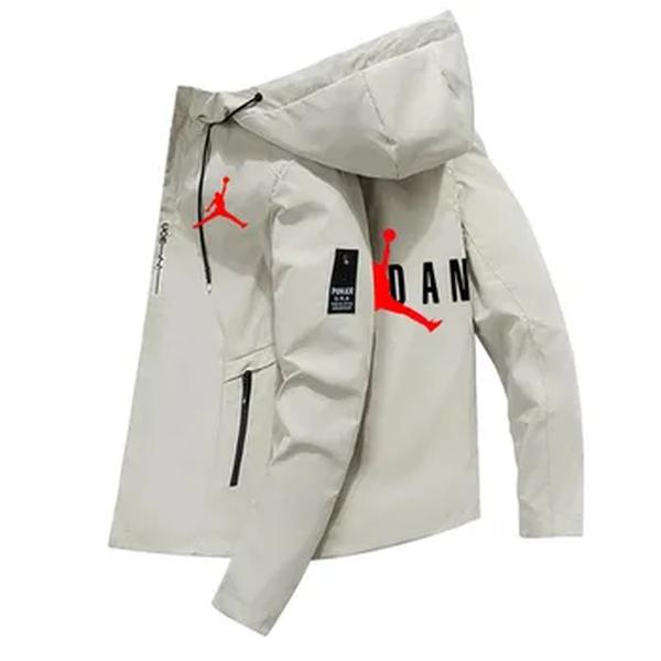 Jaqueta esportiva à prova de vento masculina, jaqueta casual de caminhada, impressão HH, ao ar livre, primavera e outono, nova marca