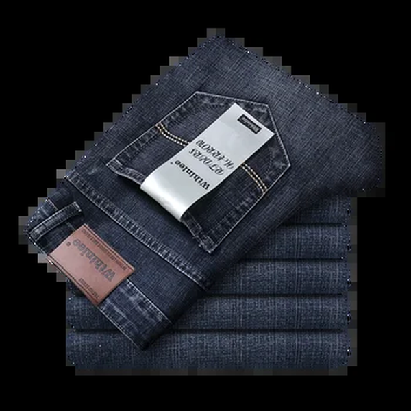 Wthinlee-Calça Jeans Stretch Casual Masculina, Calças Jeans Trabalho, Roupa de Marca Masculina Clássica, Azul, Preta, Nova, Moda