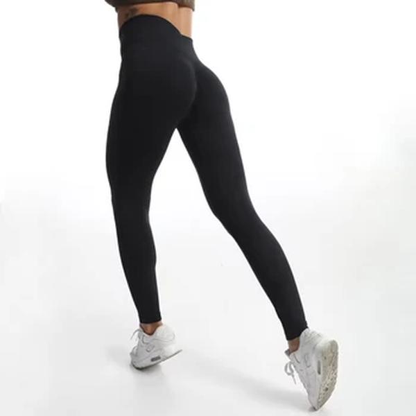 CUHAKCI-Leggings de ioga sem costura feminina, cores puras, slim fit, calça lápis casual preta, jeggings elásticos altos, calças de treino
