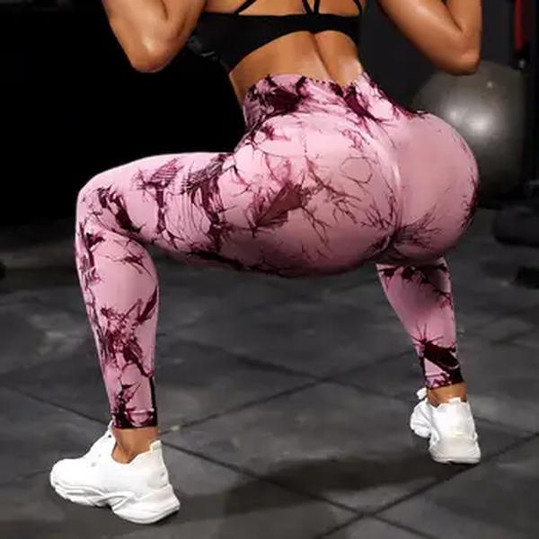 Calças de Yoga Push Up sem costura para mulheres, Tie Dye, Leggings esportivos, calças justas de fitness, leggings de treino, roupas de ginástica, 2023
