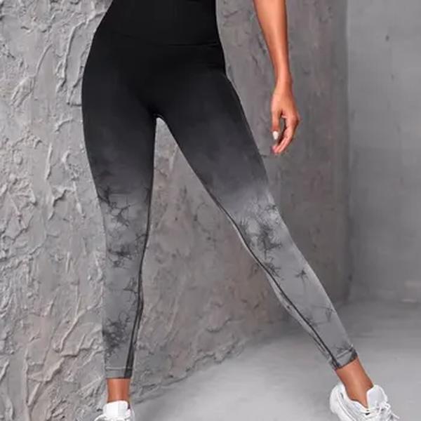 Calças Push Up Yoga sem costura para mulheres, Joggings de cintura alta, calças esportivas fitness, ginástica Workout Scrunch, Tie Dye Running Leggings