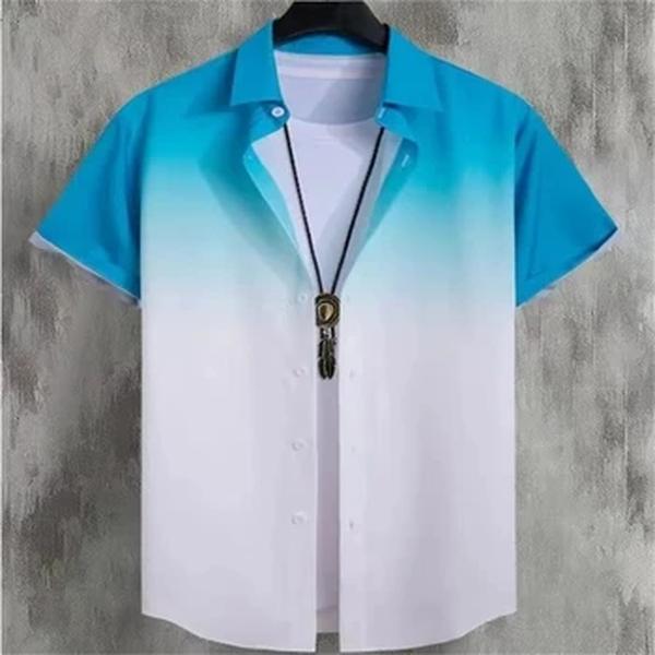 Camisa havaiana de manga curta masculina, vestuário artesanal impresso, Casual, Novo, Plus Size, XL, 5XL