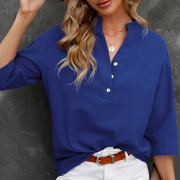 Blusas vintage extragrandes para mulheres, camisas soltas casuais, monocromáticas, tops jovens elegantes, moda feminina, verão, 2024