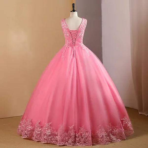 Ashley Gloria Quinceanera vestido, vestido de festa sem mangas, vestido de baile Sweet Lace, vestido formal, Novo, 2024