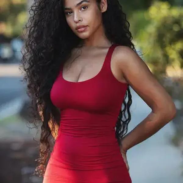 Vestido Midi Sem Mangas Feminino do AliExpress, Camisola Sexy, Europeu e Americano, Plus Size, Verão