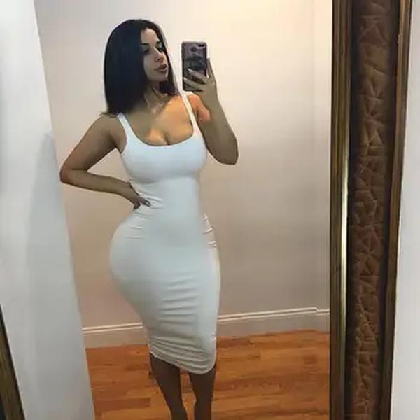 Vestido Midi Sem Mangas Feminino do AliExpress, Camisola Sexy, Europeu e Americano, Plus Size, Verão