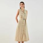 Vestido Longo De Luxo Para Mulheres, Roupas Femininas, Roupas Boutique, Premium 100% Ramie, Fornecedor