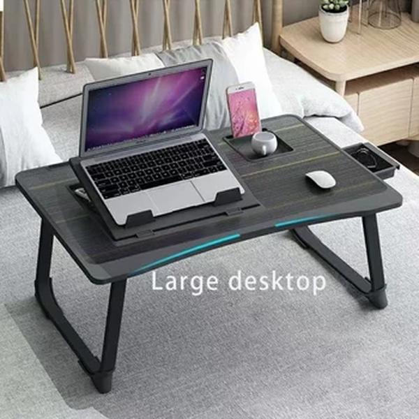 Ajustável Dobrável Laptop Desk, Mesa Bandeja Mesa, Altura e Aumento, Home Breakfast Bed, 60cm