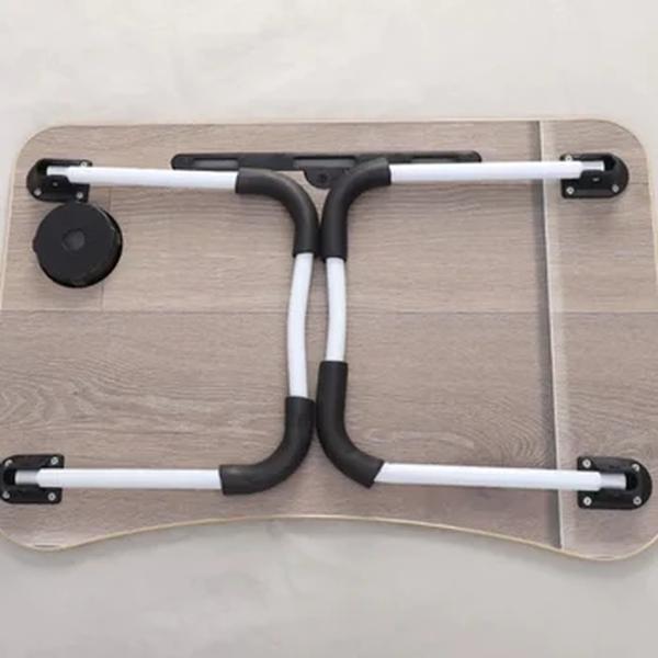 Mesa dobrável de madeira para laptop, mesa para laptop no sofá ou cama, bandeja auxiliar multiuso 40x60x27cm para café da manhã, leitura ou trabalho