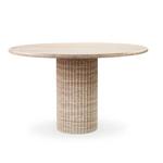 Mesa de jantar luxuosa redonda ajustada, mobília da sala de estar, moderna, 4 Seater