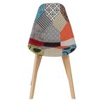 Patchwork Dining Chairs Set, Cadeiras Frabic e Redondas, Cozinha Nórdica, Restaurante, Salão, Conjunto de 4