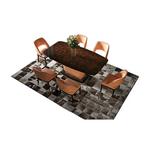 Conjunto de mesa de jantar, tamanho grande, mesa de madeira + 6 cadeiras + arca