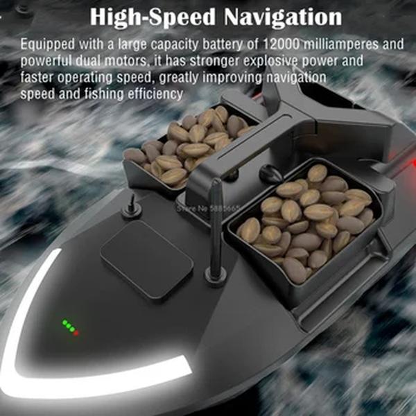 Sonar-barco de pesca controle remoto com retorno automático, barco isca à prova d'água com velocidade fixa, até 500m, 3 controle remoto, 40gps