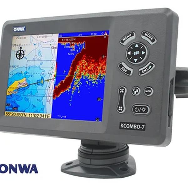KCombo-7A Marine GPS Combo com Fishfinder, Fish Finder, LCD colorido, Combo Plotter, AIS Classe B, 7 Polegada